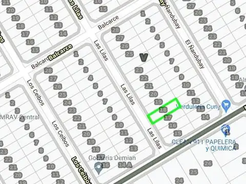 Terreno en Venta 10  mts Frente