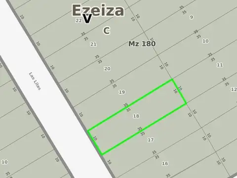 Terreno en Venta 35  mts Fondo