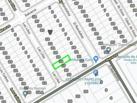 Terreno en Venta 10  mts Frente