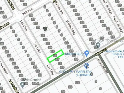 Terreno en Venta 10  mts Frente