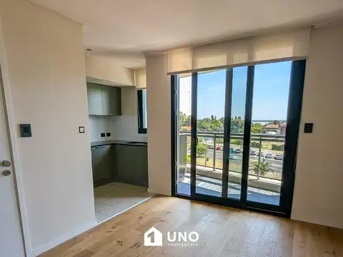 Av Carballo y Gorriti  - Amplio Dpto de 1 Dormitorio Externo con Vista al Río. Con cochera.