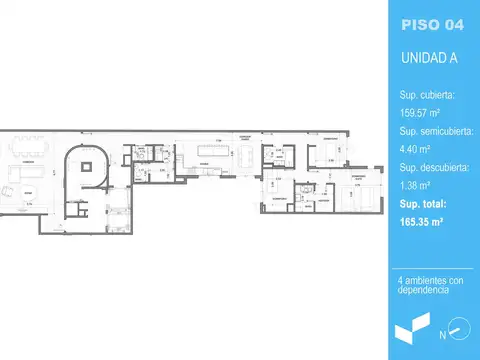 Departamento en Venta de 4 ambientes