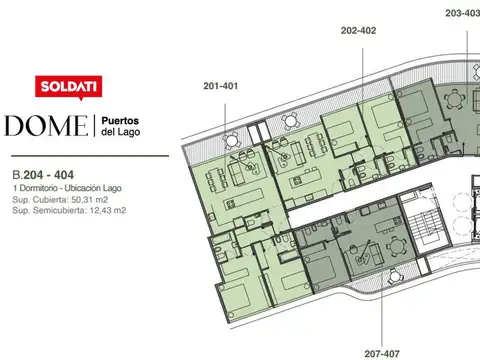 Departamento en Venta de 1 dormitorio
