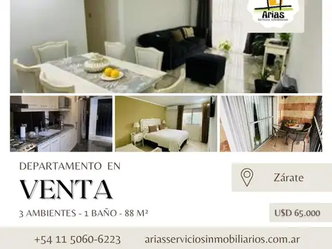 Hermoso departamento En Venta remodelado a nuevo - Zárate