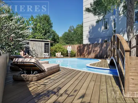 Departamento 2 ambientes con jardin en venta Altos Los Robles, Loma Verde