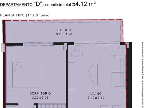 Departamento en el emprendimiento GREGORY 1165
