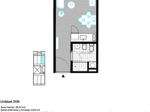 VENTA APTO MONOAMBIENTE PALERMO LEVY VIS