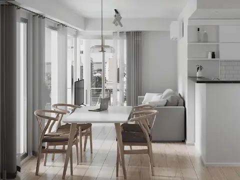 Departamento 2 ambientes con 2 baños