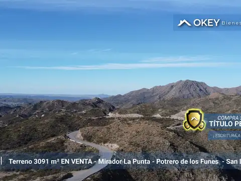 Terreno en Venta en Potrero De Los Funes, USD 20.000