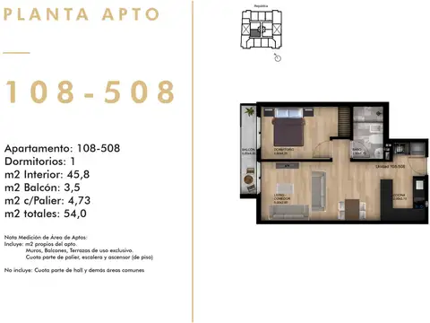 VENTA APARTAMENTO 1DORM BALCÓN C/RENTA TRES CRUCES