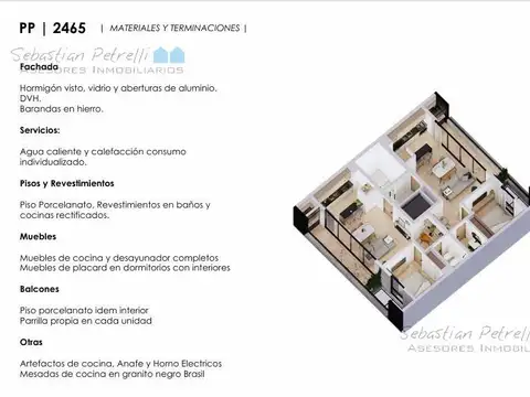 Departamento en Venta de 1 dormitorio