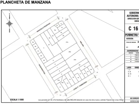 VENTA Lote Apto PB + 3 Pisos – Coghlan