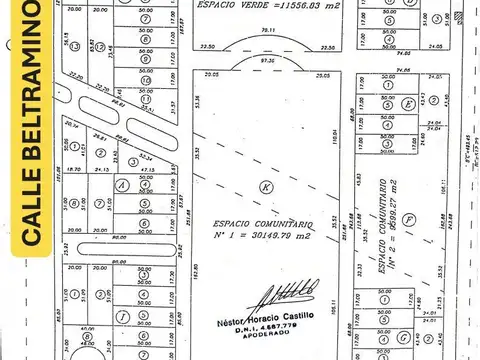 Bordabehere esq. Rubén Darío - Loteo Plaza Grande