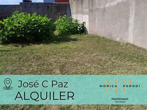 Lote en alquiler en zona comercial de José C. Paz