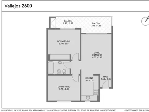 Departamento en Venta de 2 dormitorios