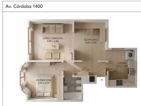Departamento en Venta en Barrio Norte, USD 140.000
