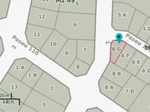 Avenida  entre as 109 bis y 110