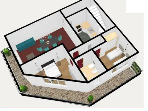 Depto Tipo Casa en Venta en Mataderos, USD 90.000