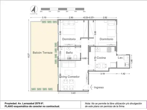 Departamento en Alquiler de 3 ambientes