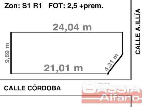 ILLIA al 1600 ESQUINA CÓRDOBA