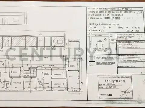 Namuncurá 2300, Piso 0