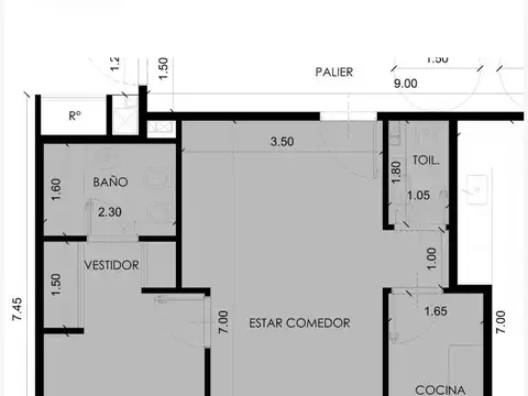 Emprendimiento en Villa Urquiza, departamento 2 ambientes.