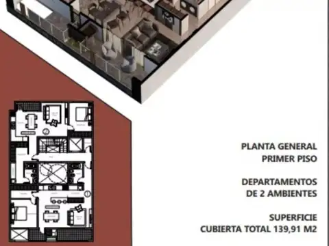 Departamento en Venta de 1 dormitorio