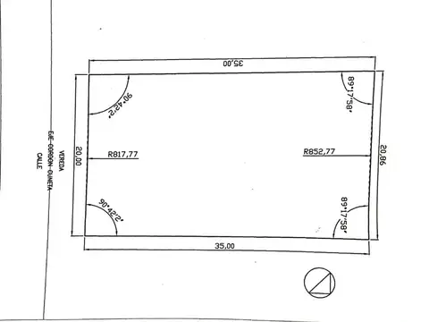 Terreno en Venta 21  mts Frente