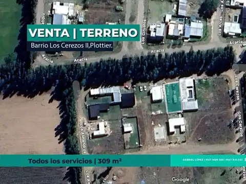  EN VENTA LOTE | LOS CEREZOS II PLOTTIER