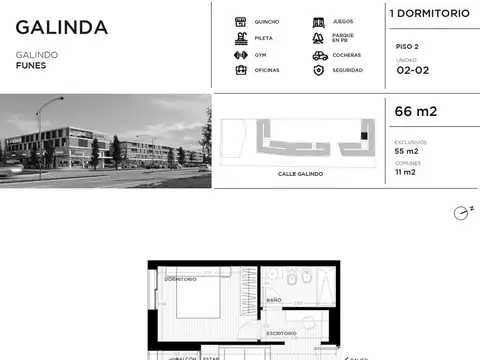 Departamento en Venta de 2 ambientes