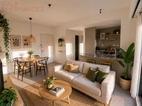 Alquiler Departamento de dos ambientes con balcón,  muy luminoso  