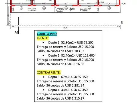 Departamento en Venta de 1 dormitorio