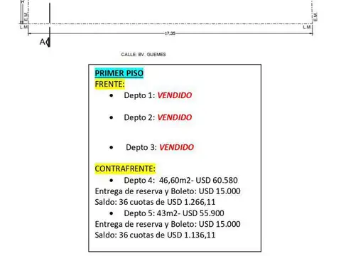 Departamento en Venta con 1