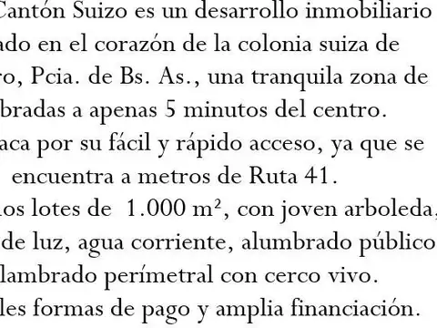 Terreno en Venta 20  mts Frente