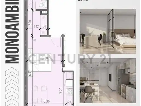 Departamento en Venta de Monoambiente