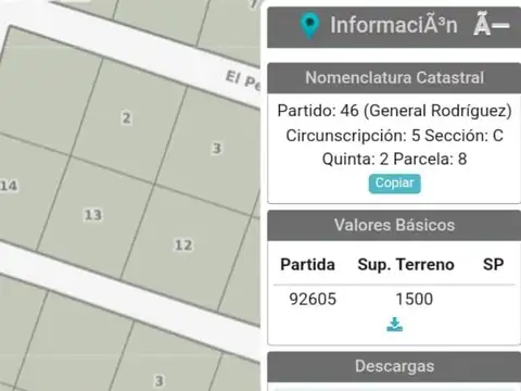 TERREO EN VENTA 1500 M2 GENERAL RODRIGUEZ