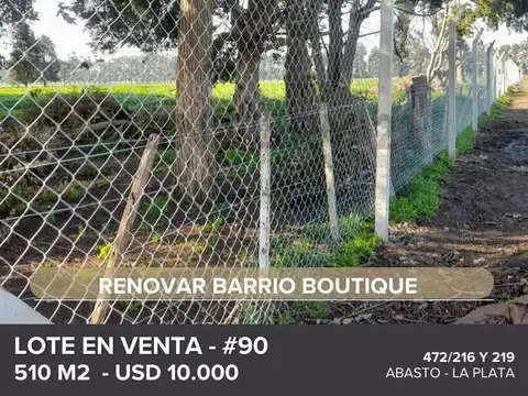 Terreno en Venta 42  mts Fondo