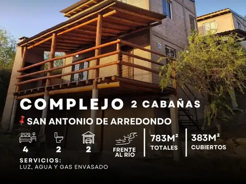Venta Complejo Turístico De Cabañas Frente Al Rio Totalmente Equipadas En San Antonio De Arredondo
