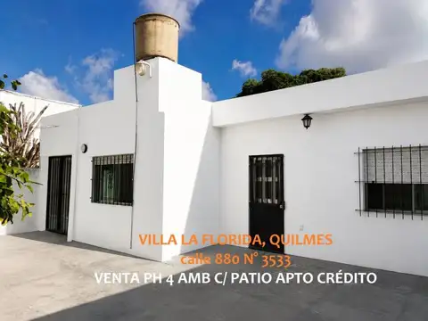 VENTA PH 4 AMB C/ PATIO APTO CRÉDITO VILLA FLORIDA