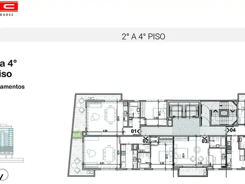Departamento 3 ambientes con 2 baños