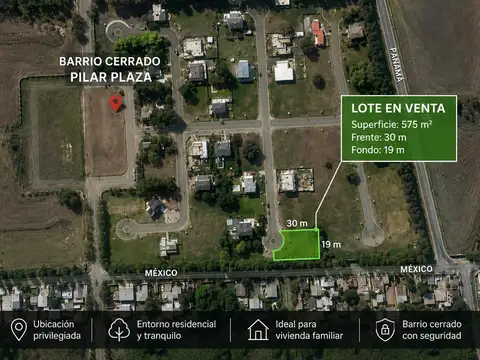 Terreno en Venta 30  mts Frente