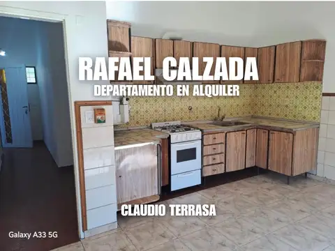 Departamento en primer piso con dos habitaciones en alquiler. Rafael Calzada