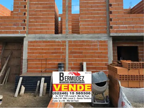 Venta chalet de 3 Amb Obra Financiada! Calle 8 6693 Mar Del Tuyu