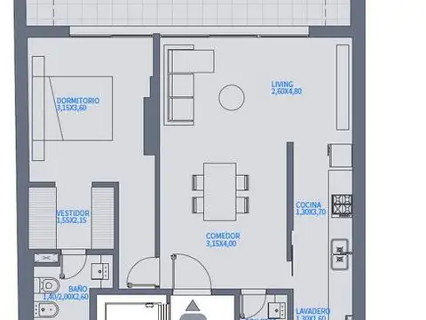 Brown y Dorrego - Departamentos de 1 dormitorio