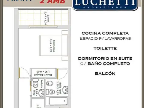 2 AMBIENTES CON COCHERA