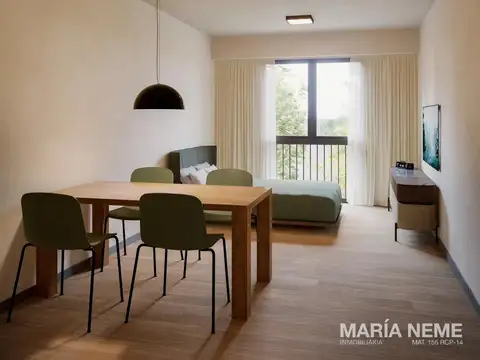 Departamento Monoambiente con 1 baño