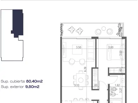 Departamento en Venta al Norte