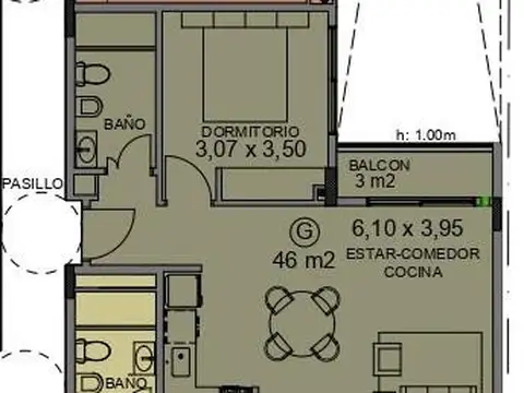 Departamento en Saavedra