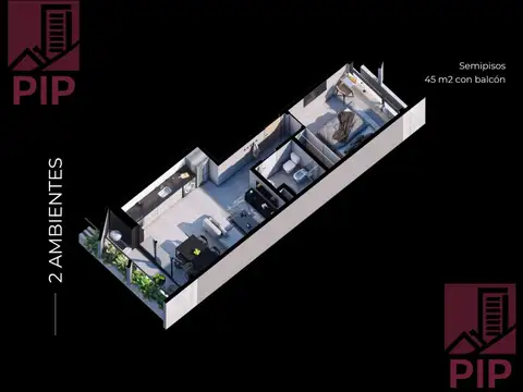 Departamento en Venta con 1 cocheras