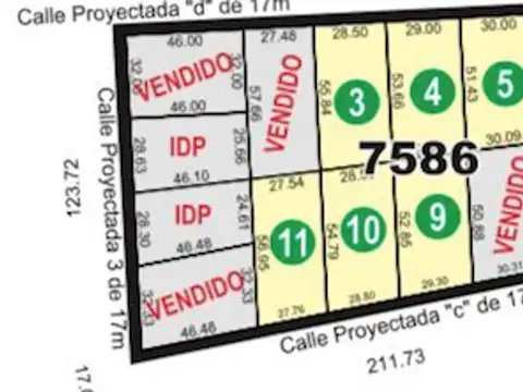Terreno financiado hasta en 72 cuotas.